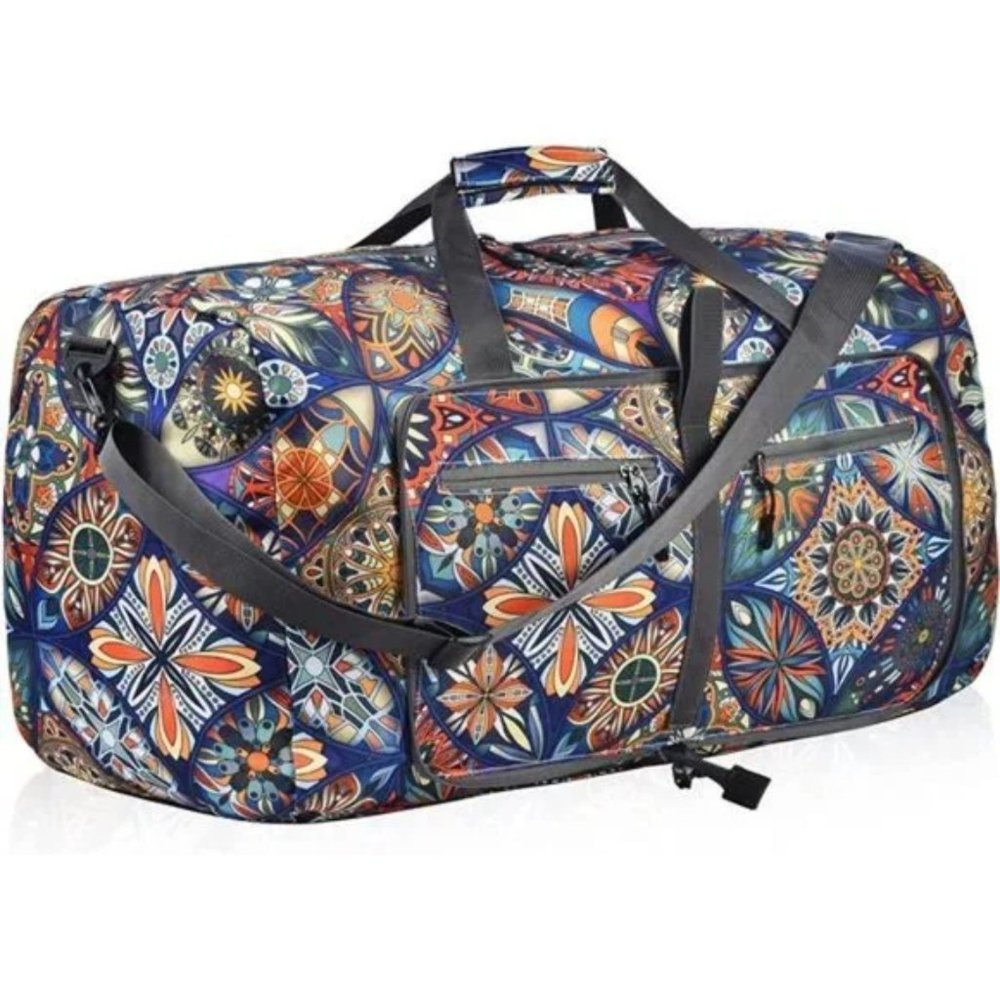 NEW TRAVEL bag water resistant duffle bag Z bohemian flower Duffel Bag - Picture 1 of 6